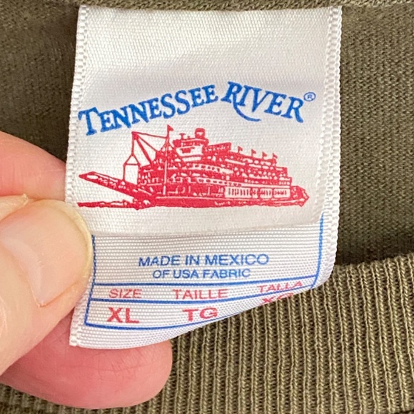 Myrtle Beach 2008 Spring Rally Army Green TENNESEE RIVER Tee Mens XL Gray Skull - Picture 5 of 10